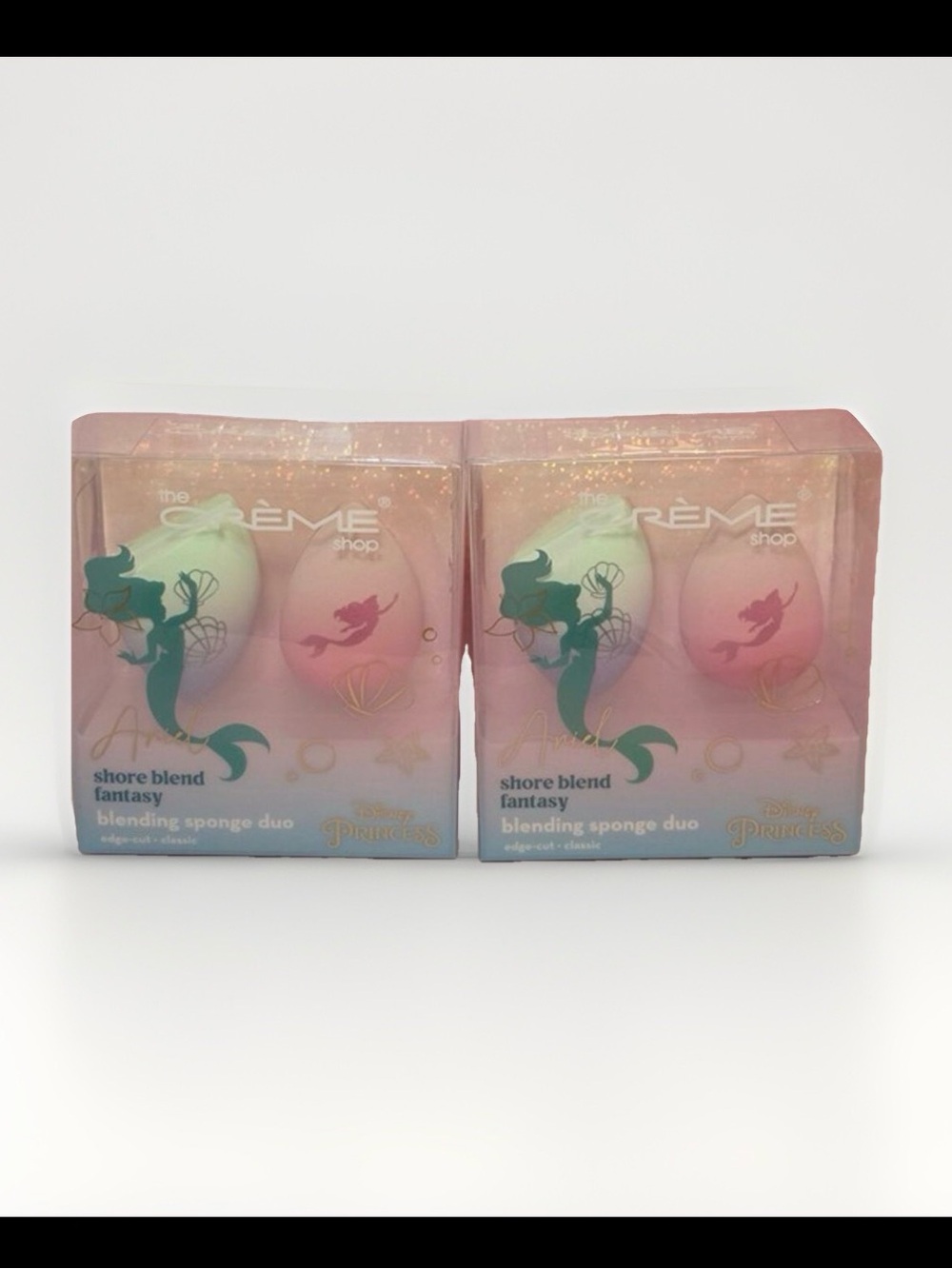NIB Set of 2 Disney Princess x The Crème Shop Ariel Blending Sponge Duos (creme)